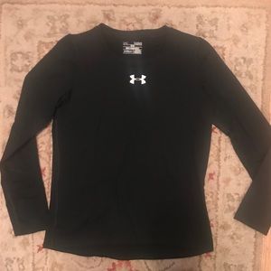 Girls Black under Armour long sleeve